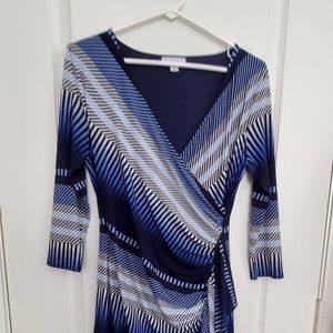 New York & Co Stretch Dress with side ruffle